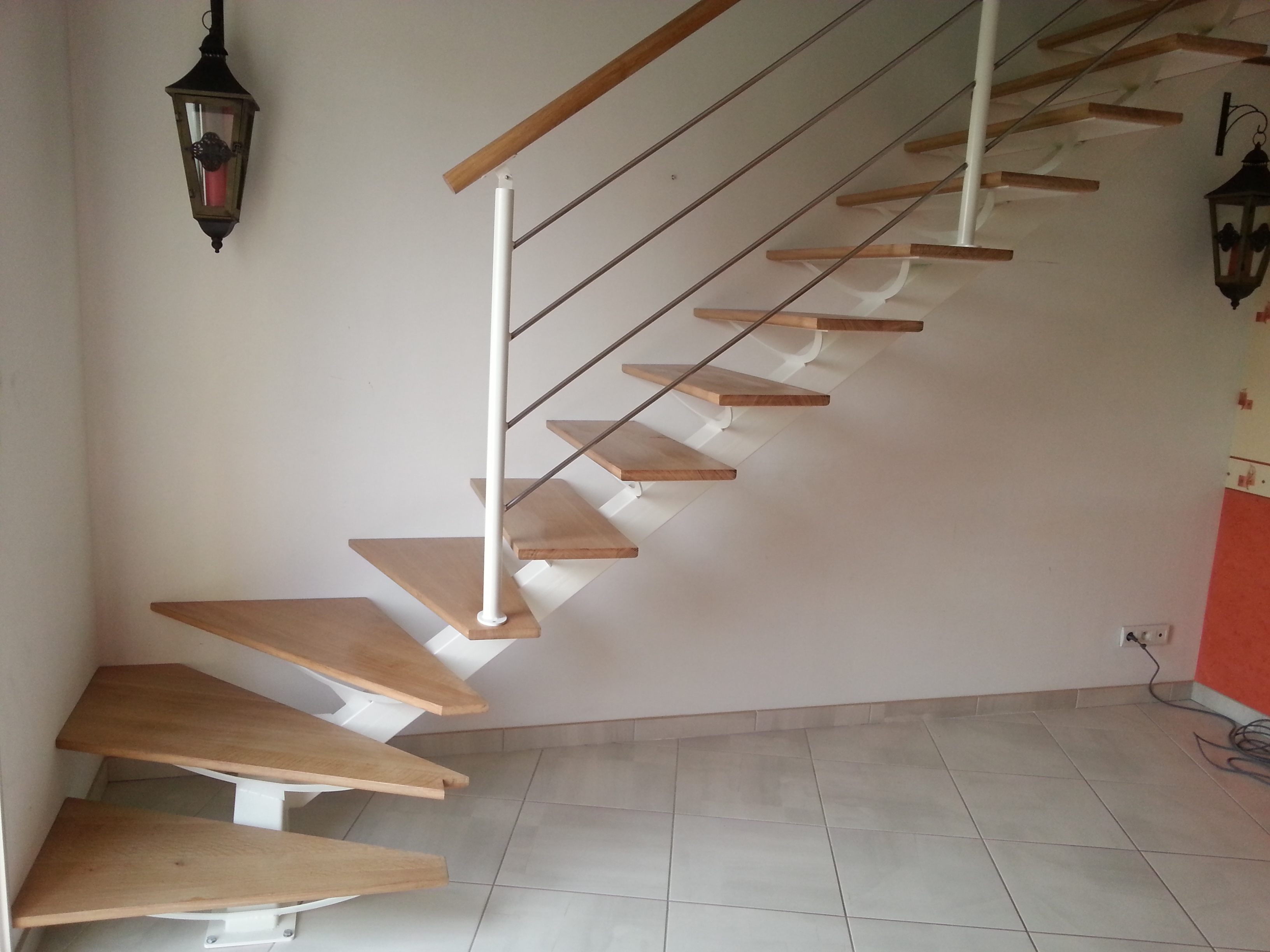 Escalier 1/4 tournant blanc | Limage'ination
