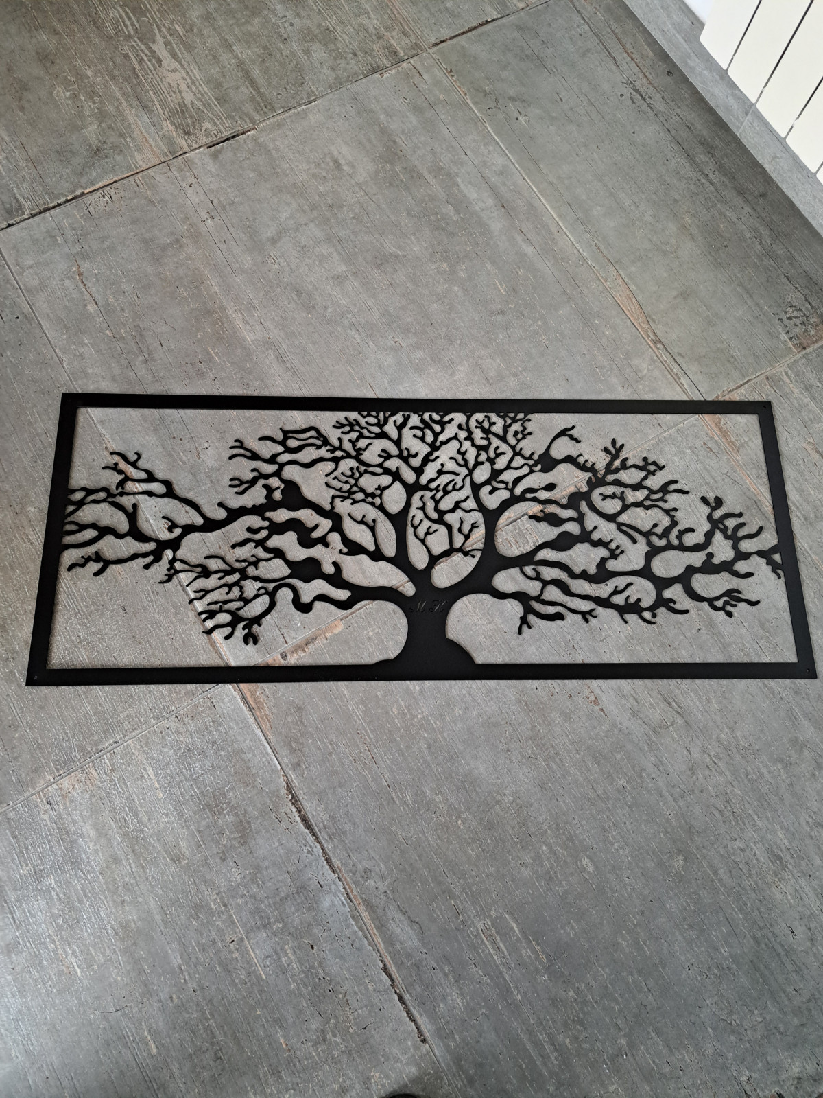 Tableau arbre, laquage ral 9005 FT