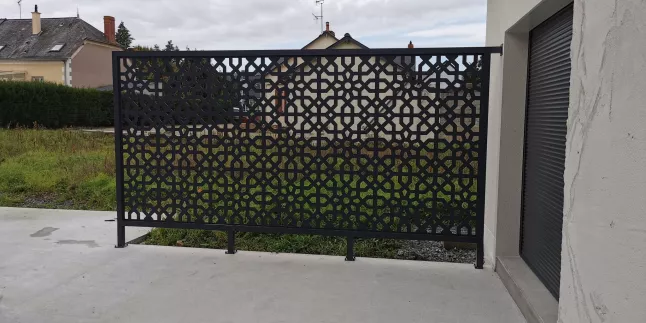 Claustra en aluminium, remplissage en tôle décorative style Marrakech. 53000 LAVAL