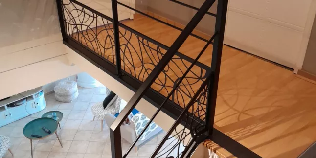 Garde corps soubassement déco "splines"